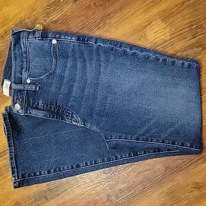 Madewell Mid Rise Kick Out Dark Blue Flare Jeans Size 26
